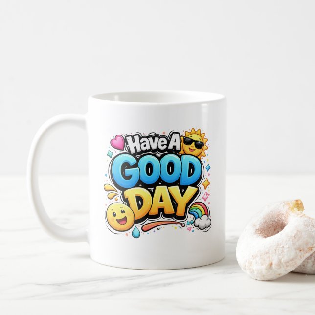 Süße positive Zitat-Kaffeetasse Kaffeetasse (Mit Donut)