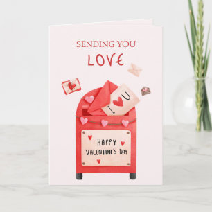 Süße Postbox Frohe Valentinstag-Grüße Karte