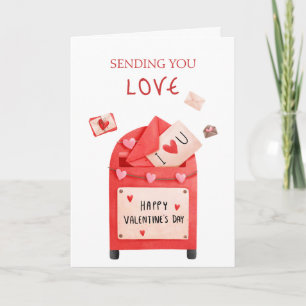 Süße Postbox Frohe Valentinstag-Grüße Karte