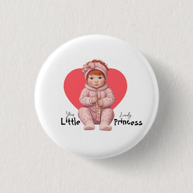 Süße Prinzessin Baby Button (Vorderseite)