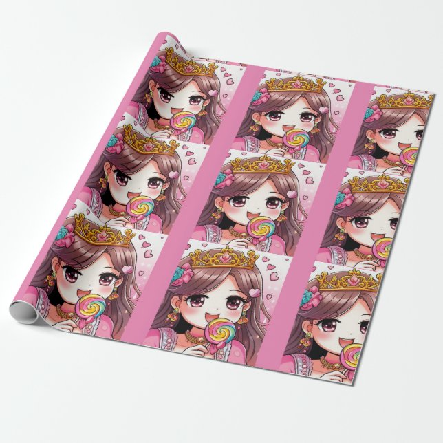 Süße Prinzessin  Geschenkpapier (Ungerollt)