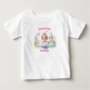 Süße Prinzessin im skurrilen Wunderland Baby T-shirt