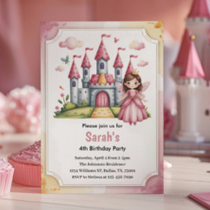 Süße Prinzessin Märchen Geburtstag Einladung