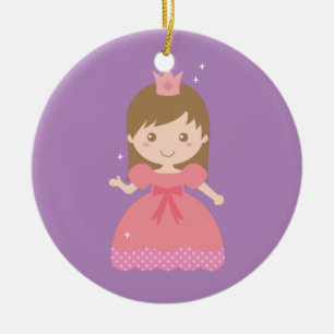 Süße Prinzessin, Rosa für kleine Mädchen Keramik Ornament