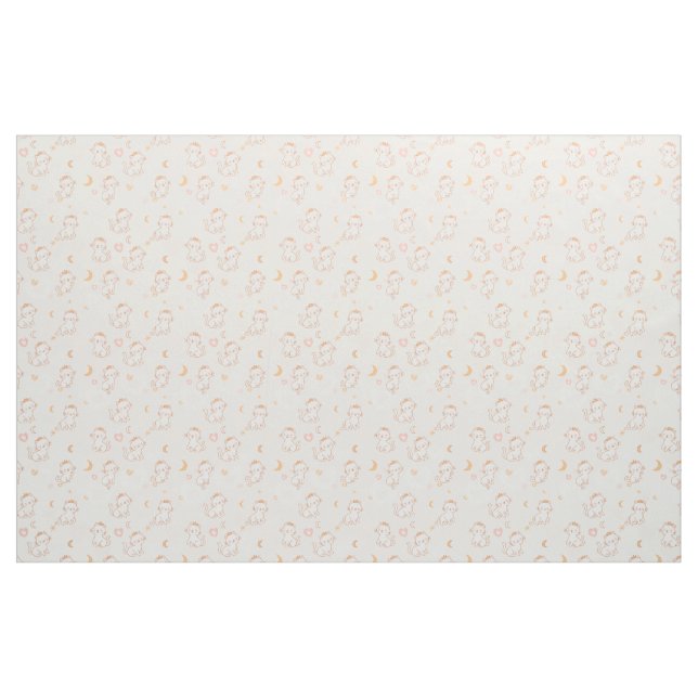 Süße Prinzessinnenkatze mit Krone  Stoff (Fat Quarter (45,7 x 55,9 cm))