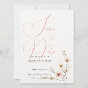 Süße professionelle minimalistische schlichte mode save the date