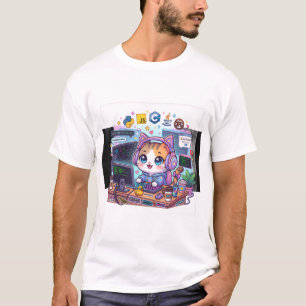 Süße Programmierer-Katz-T-Shirt Kawaii Coding Ka T-Shirt
