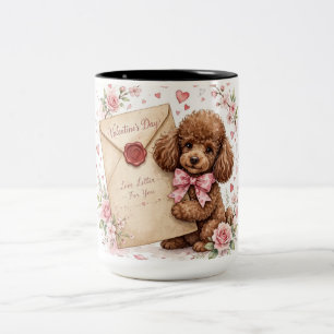 Süße Pudel-Kaffeetasse – Haustierliebhaber-Tasse – Zweifarbige Tasse