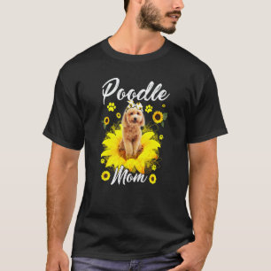 Süße Pudel-Mutter Sonnenblume Mit Hundepfote Mutte T-Shirt