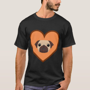 Süße Pug-Gesicht-Eiscreme-Illustration T-Shirt