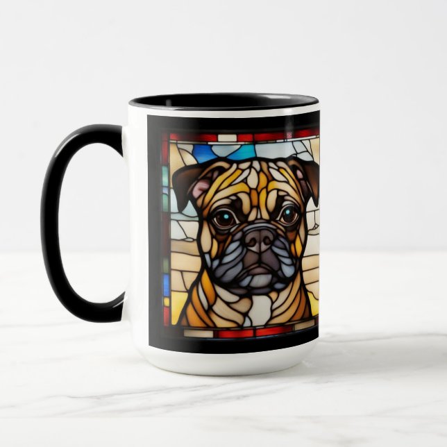 Süße Pug-Keramik-Kaffeetasse Tasse (Links)