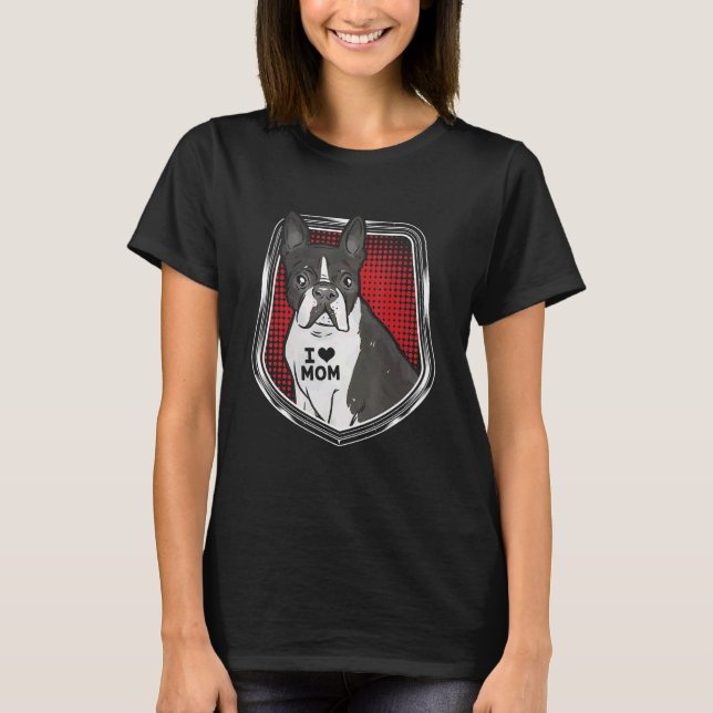 Süße Pug-Liebe-Mama T-Shirt (Vorderseite)