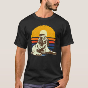 Süße Pug Mops Carlin Hunderasse Retro T-Shirt