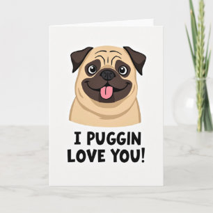 Süße Pug-Muttertagskarte Karte