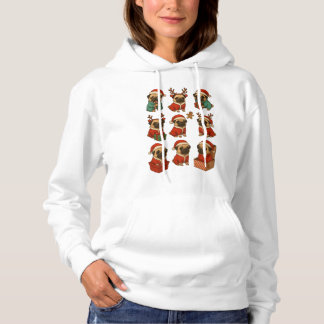 Süße Pug-Weihnachtskollektion Hoodie