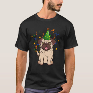 Süße Pug-Welpen-Hunde-Geburtstagsfeier für T-Shirt