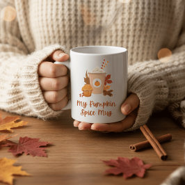 Süße Pumpkin Spice Tasse Herbstliche Atmosphäre Ka