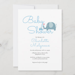 Süße Punkte Elefanten Baby Shower / Sprinkle Einladung
