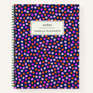 Süße Punkte Punkte Helle Blau Lila Personalisiert Notizbuch