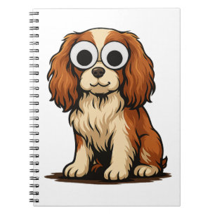 Süße Puppy-Illustration mit Kulleraugen Notizblock