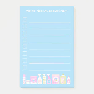 Süße Putz-To-Do-Liste Post-It-Notizen Post-it Klebezettel
