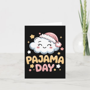 Süße Pyjama-Tag-Wolken-Cartoon-Kunst Karte