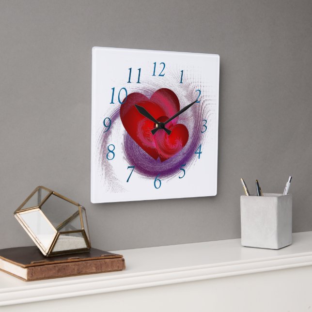 Süße Quadratische Wanduhr (Büro)