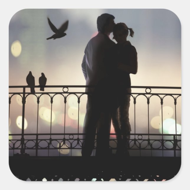 Süße Quadratischer Aufkleber (Vorderseite)