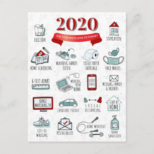 Süße Quarantäne 2020 Aktivitäten Gedenkliste Feiertagspostkarte