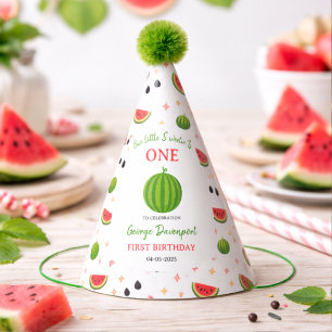 Süße/r in einer Melone Wassermelone 1. Geburtstags Partyhütchen