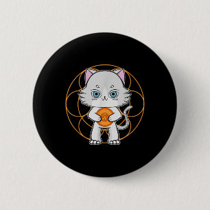 Süße Ragdoll-Katze Anime-Feline-Leukämie-Bewusstse Button