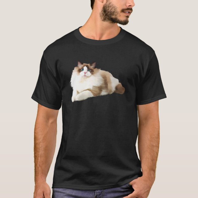Süße Ragdoll-Katze T-Shirt (Vorderseite)