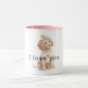 Süße Rahm-Hundeliebe Tasse