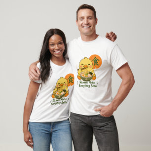 Süße Ramen-Ente – Kawaii-Ente isst japanisches Ram T-Shirt