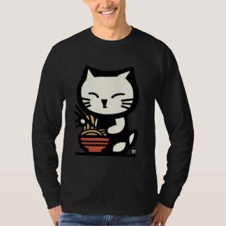 Süße Ramen-Katze, die Nudeln isst, leckeres japani T-Shirt