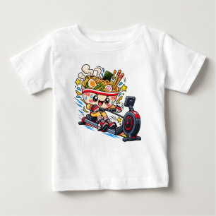 Süße Ramen-Schale Rudergerät Cartoon Fitness Baby T-shirt