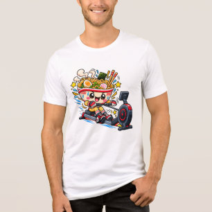 Süße Ramen-Schale Rudergerät Cartoon Fitness Tri-Blend Shirt