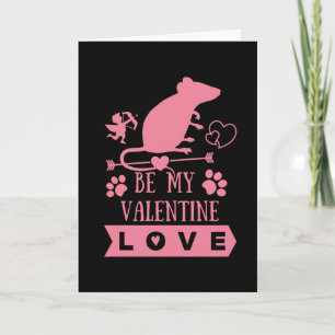 Süße Ratte & Valentinstag Karte