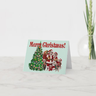 Süße Rattenfamilie Weihnachten Karte