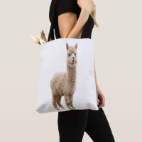 Süße realistische flauschige Alpaka-Foto-Tasche