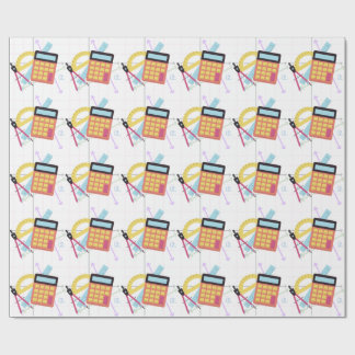 Süße Rechner- und Schulmaterial-Illustration Geschenkpapier