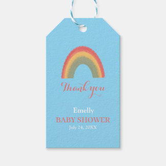 Süße Regenbogen-Baby-Party-Dankeschön-Geschenkkart Geschenkanhänger