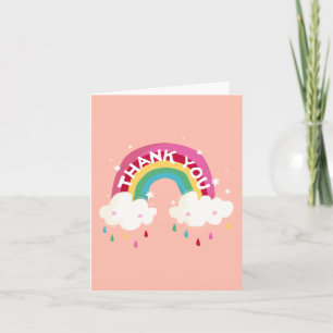 Süße Regenbogen-Dankeskarten Dankeskarte
