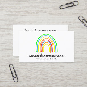 Süße Regenbogen Kinder Boutique Visitenkarte
