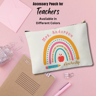 Süße Regenbogen-Lehrerdankeschön-Geschenke Ecru We Zubehörtasche