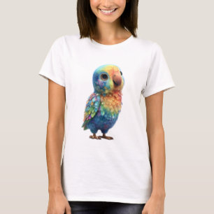 Süße Regenbogen-Papageien-Illustration Frauen T-Shirt