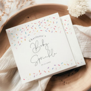Süße Regenbogen Streusel Baby Streusel Dusche Serviette