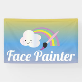 Süße Regenbogen- und Pinsel-Gesichtsmaler-Künstler Banner