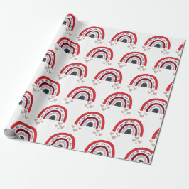 Süße Regenbogen Valentinstag Geschenkpapier