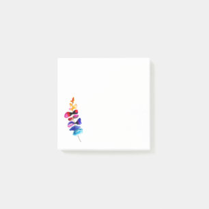 Süße Regenbogenblätter Aquarell Post-it Klebezettel